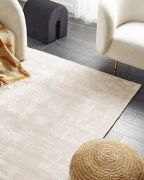 Beliani Rug Gesi Ii Light Beige 140 X 200 Cm Viscose - thumbnail 2