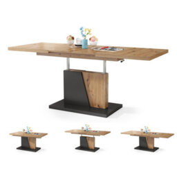 Heze Furniture Gala 2 In 1 Extending Coffee / Dining Table - Artisan Oak / Anthracite - thumbnail 2