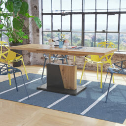 Heze Furniture Gala 2 In 1 Extending Coffee / Dining Table - Artisan Oak / Anthracite - thumbnail 3