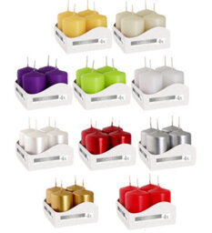 SolaDirect Pack Of 4 White Pillar Candles Small (Width: 40 mm / Height: 60 mm Each) - thumbnail 2