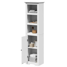 Berkfield Bathroom Cabinet Bodo White 44X30X160 Cm - thumbnail 1