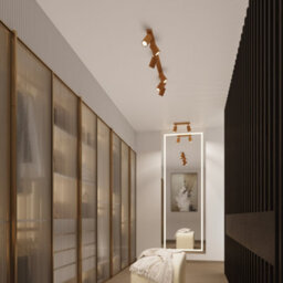 Luminosa Lighting Luminosa Karbon Minimalist Surface Mounted Ceiling Lamp 10 Gold - thumbnail 9