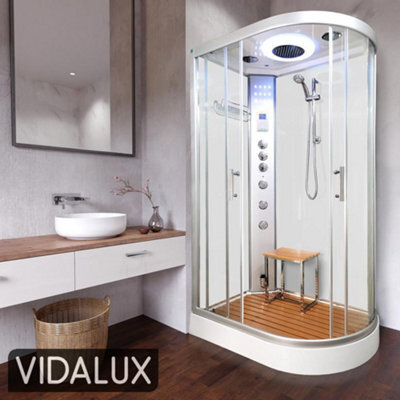 Vidalux Clearwater 1200 Left Steam Shower 1200 X 800 - White - image 1