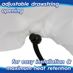 Harbour Housewares Plant Fleece Frost Protection Covers With Drawstring - 80Cm X 100Cm - Pack Of 2 - thumbnail 4