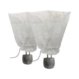 Harbour Housewares Plant Fleece Frost Protection Covers With Drawstring - 80Cm X 100Cm - Pack Of 2 - thumbnail 1