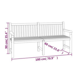 Berkfield 3 Piece Garden Dining Set Solid Wood Teak - thumbnail 9