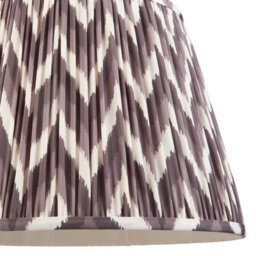 Loops Elegant Set Of 2 Handcrafted 40Cm Tapered Cylinder Lamp Shades In Pearl Grey - thumbnail 3