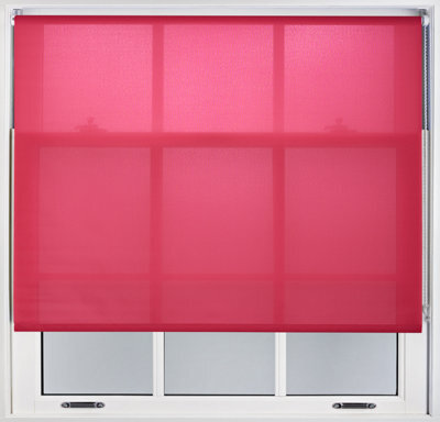 Furnished Daylight Roller Blinds - Fuchsia Pink Trimmable Blind For Windows And Doors (W)170Cm (L)165Cm - image 1