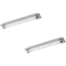 Modern 2 Pack Led Wall Flush Ceiling Lights With Chrome Finish And Crystal Shade - thumbnail 1
