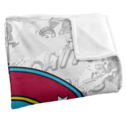 DC comics Wonder Woman Silky Comic Logo Supersoft Blanket Grey/multicoloured (One Size) - thumbnail 3