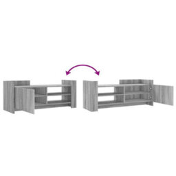 Berkfield Durable Tv Cabinet Grey Sonoma 100X35X40 Cm Engineered Wood - thumbnail 7