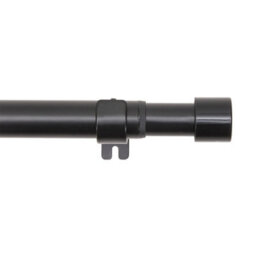 Living And Home Glossy Black, Assembled Metal Curtain Rod With Brackets And Screws, Featuring An Extendable Design. - thumbnail 7