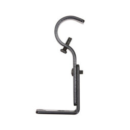 Living And Home Glossy Black, Assembled Metal Curtain Rod With Brackets And Screws, Featuring An Extendable Design. - thumbnail 2