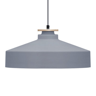 Long Life Lamps Company Vintage Retro Grey Metal Ceiling Pendant Light M0143 - image 1