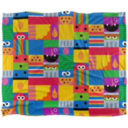 Sesame Street Silky Squares Supersoft Blanket Multicoloured (One Size)