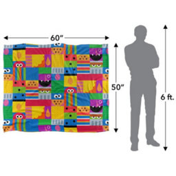 Sesame Street Silky Squares Supersoft Blanket Multicoloured (One Size) - thumbnail 3