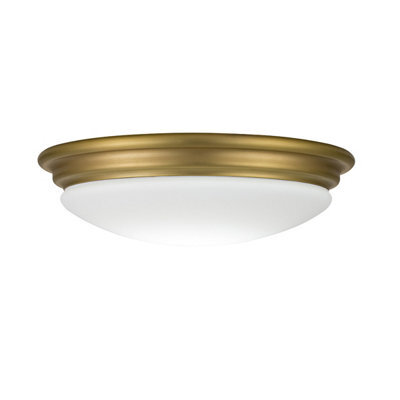 Luminosa Lighting Elstead Brompton Decorative Flush Ceiling Light Brushed Brass, Ip44 - image 1