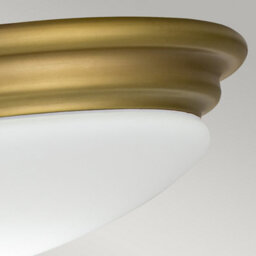 Luminosa Lighting Elstead Brompton Decorative Flush Ceiling Light Brushed Brass, Ip44 - thumbnail 3