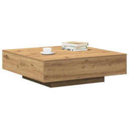 Berkfield Artisan Oak Coffee Table, 100X100X31 Cm, Made From Engineered Wood - thumbnail 3