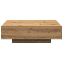 Berkfield Artisan Oak Coffee Table, 100X100X31 Cm, Made From Engineered Wood - thumbnail 5