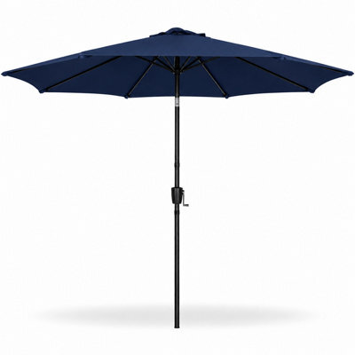 Shopnbits 3M Garden Parasol Sun Shade Canopy Patio Large Outdoor Umbrella Crank Tilt Navy Blue - image 1