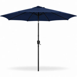 Shopnbits 3M Garden Parasol Sun Shade Canopy Patio Large Outdoor Umbrella Crank Tilt Navy Blue - thumbnail 1