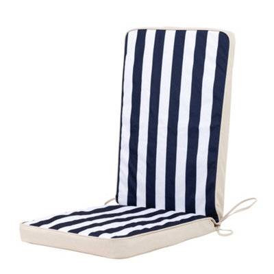 icon Double-Sided High Back Seat Pad Navy Blue Deck Stripe - image 1