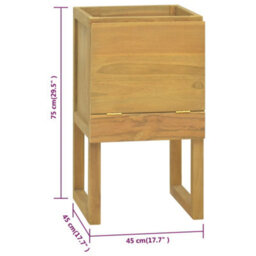 Berkfield Bathroom Cabinet 45X45X75 Cm Solid Wood Teak - thumbnail 8