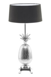 Orsina Nickel Finish Pineapple Table Lamp, Textured Metallic Base With Tropical Detail, Lamp For Living Room - thumbnail 3