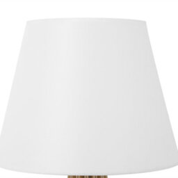 Beliani Modern Table Lamp, Light Brown Plywood Base With White Fabric Shade, 36Cm High - thumbnail 3