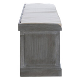 Orsina Slate Grey Storage Bench With 3 Drawers, Ottoman Seat Furniture With Storage, Shoe Bench With Padded Seat - thumbnail 3