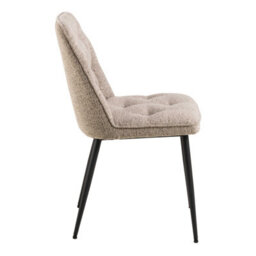 Wyld Haus Belfast Grey Ceramic Dining Table With 4 Upholstered Cream Chairs - thumbnail 9