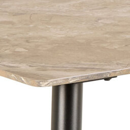 Wyld Haus Belfast Grey Ceramic Dining Table With 4 Upholstered Cream Chairs - thumbnail 6
