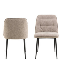 Wyld Haus Belfast Grey Ceramic Dining Table With 4 Upholstered Cream Chairs - thumbnail 8
