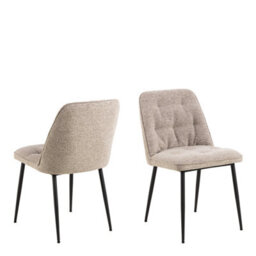 Wyld Haus Belfast Grey Ceramic Dining Table With 4 Upholstered Cream Chairs - thumbnail 7