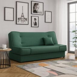 Gabi Green Sofa Bed With Storage Comfortable 3 Seater Couch With Sleeping Function Enjoy18 - thumbnail 1