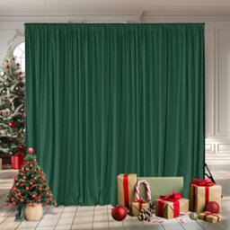 Neel Blue Green Velvet Backdrop Curtain Wrinkle-Free Polyester Fabric Background With Drapes, 3X3 Metres - thumbnail 7