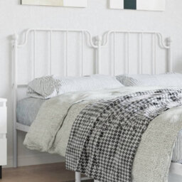 Berkfield Metal Headboard White 150 Cm