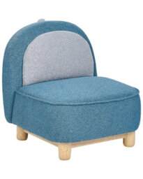 Beliani Kids Triceratops Armchair Blue Polyester, Armless, Compact Kids Chair W50 X D47 X H56Cm - thumbnail 3