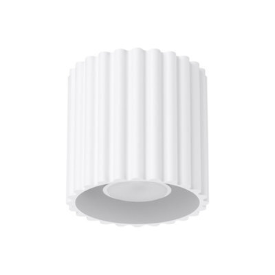 Sollux Lighting Aura Aluminum White 1 Lights Minimalist Ceiling Light - image 1