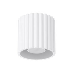Sollux Lighting Aura Aluminum White 1 Lights Minimalist Ceiling Light - thumbnail 1