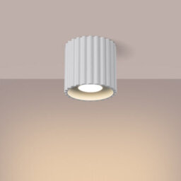 Sollux Lighting Aura Aluminum White 1 Lights Minimalist Ceiling Light - thumbnail 3