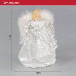 The Christmas Workshop 83960 Angel Tree Topper With Silver Dress - thumbnail 2