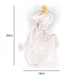 The Christmas Workshop 83960 Angel Tree Topper With Silver Dress - thumbnail 8