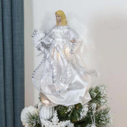 The Christmas Workshop 83960 Angel Tree Topper With Silver Dress - thumbnail 9