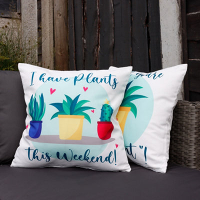 Gardenwize Pair Of Outdoor Garden Sofa Chair Furniture Scatter Cushions - Succulent - image 1