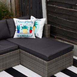 Gardenwize Pair Of Outdoor Garden Sofa Chair Furniture Scatter Cushions - Succulent - thumbnail 4