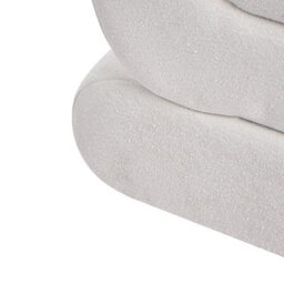 Wyld And Coco Off-White Chenille S-Shape Pouffe Footstool, Eucalyptus Core, 45 X 50 X 48 Cm - thumbnail 7
