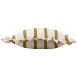 Wylder Connie Square Striped Polyester Filled Cushion, Olive, 45 X 45Cm - thumbnail 3