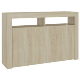 Berkfield Sideboard With Led Lights Sonoma Oak 115.5X30X75 Cm - thumbnail 8